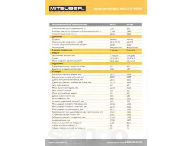 Минипогрузчик MITSUBER MSS90 НОВЫЙ в городе Саратов, фото 2, Саратовская область