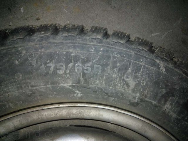 Колеса KUMHO 175/65R14 (шипы), диски штамповка Mefro в городе Москва, фото 4, Шины, диски и колёса