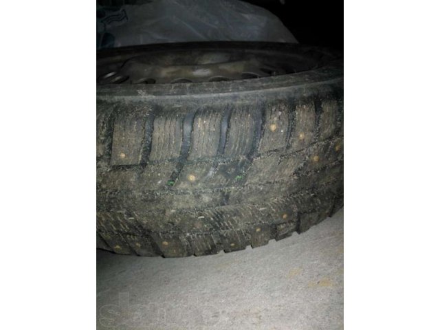 Колеса KUMHO 175/65R14 (шипы), диски штамповка Mefro в городе Москва, фото 5, Московская область