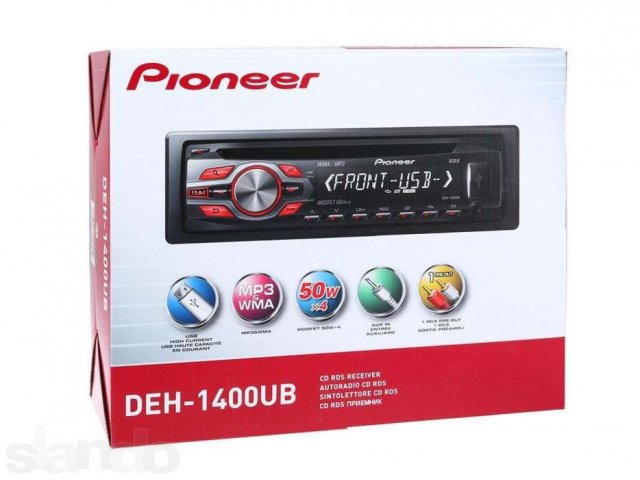 Новая USB/ MP3/ CD магнитола Pioneer DEH-1400UB в городе Санкт-Петербург, фото 2, Ленинградская область