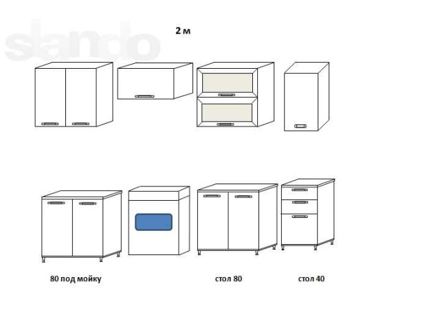 Оригинальная кухня Радуга 1.6 и 2.0 метра. в городе Москва, фото 4, Мебель для кухни и посуда