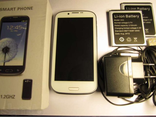 Samsung Galaxy S III, Android 4, 3G, GPS, Wi-Fi, 2-SIM, новый, копия в городе Тюмень, фото 5, Тюменская область