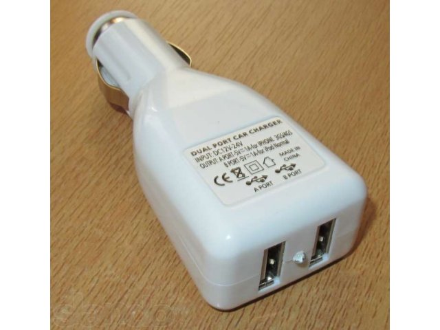 Двойное USB зарядное ус-во в прикуриватель в городе Арсеньев, фото 1, Зарядные устройства