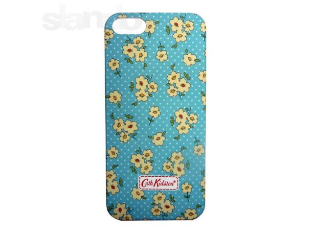 Чехол для iPhone 5 Lacquered shell Cath Kidston цветы голубой в городе Челябинск, фото 1, Чехлы