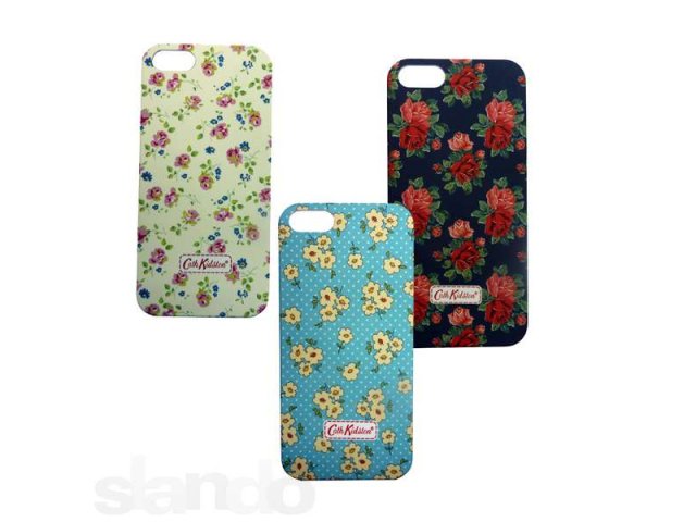 Чехол для iPhone 5 Lacquered shell Cath Kidston цветы голубой в городе Челябинск, фото 2, Челябинская область