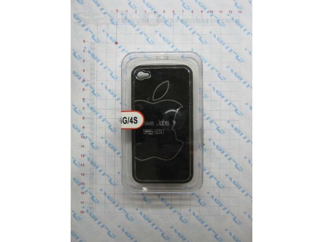 Чехол iPhone 4/4S Apple Steve Jobs №1 силикон-металл черный в городе Кемерово, фото 1, стоимость: 250 руб.