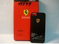 Чехол iPhone 5 защитная крышка чёрный Ferrari пластик + аллюминий в городе Владимир, фото 1, Владимирская область