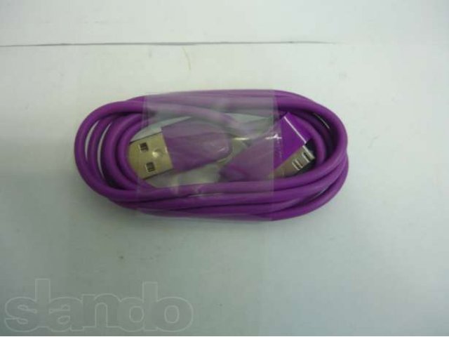 USB Data Cable Apple iPhone фиолетовый (техпак) в городе Владимир, фото 2, Владимирская область