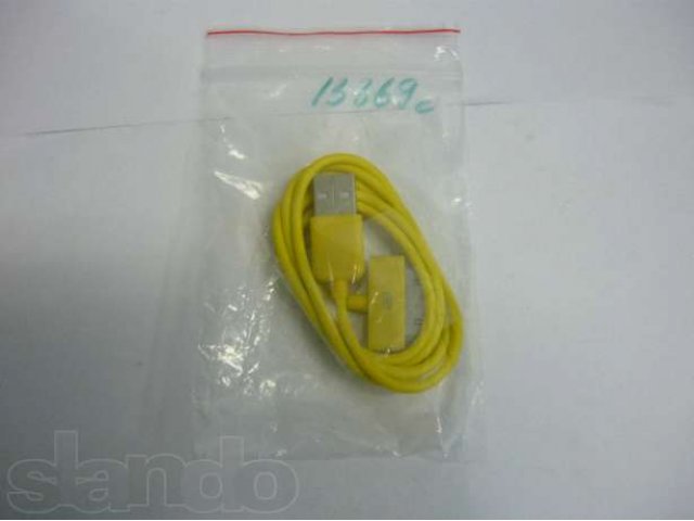 USB Data Cable Apple iPhone жёлтый (техпак) в городе Владимир, фото 1, Data-кабели