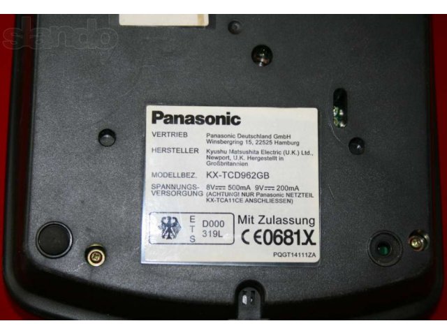 Телефон DECT Panasonic Kx-Tcd962Gb с автоответчиком в городе Челябинск, фото 5, Челябинская область