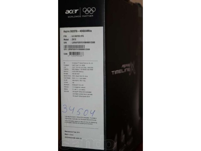 Acer Aspire 5820TG TimelineX в городе Пятигорск, фото 2, Ставропольский край