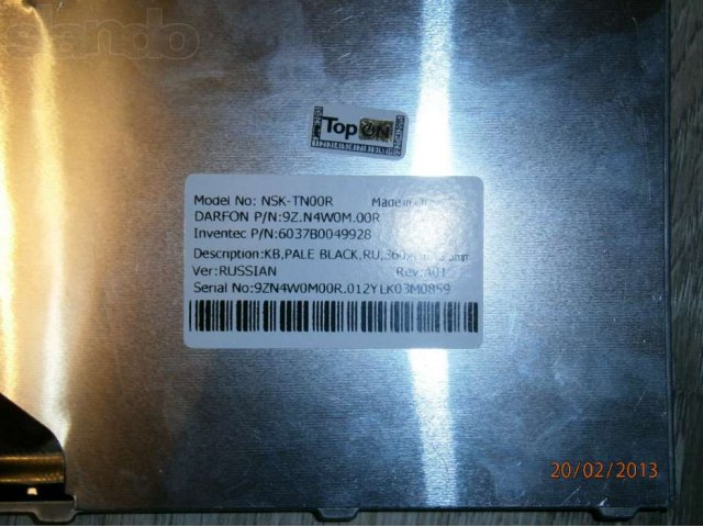 Клавиатуру Toshiba satellite C670-12K в городе Новороссийск, фото 2, стоимость: 2 000 руб.