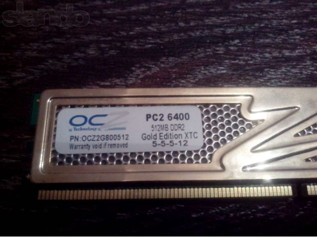 Память оперативная ddr2 2x512 OCZ Gold в городе Омск, фото 2, Омская область