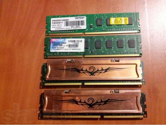 Оперативная память Patriot DDR3 pc-10660 4х2Гб в городе Ярославль, фото 1, стоимость: 800 руб.