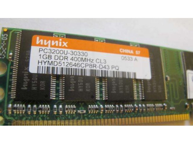 Оперативная память Hynix 1GB DDR 400Mhz в городе Омск, фото 2, Омская область