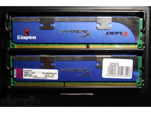 Kingston HyperX DDR3 4Gb (2 x 2GB) 1600 (PC3 12800) в городе Санкт-Петербург, фото 1, Модули памяти