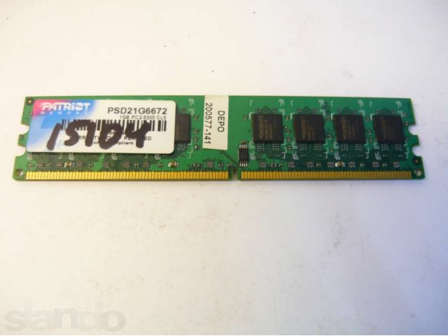 Модуль памяти 2ГБ DDR2 SDRAM Patriot PSD22G6672 (PC5300,667МГц, в городе Владимир, фото 1, стоимость: 500 руб.