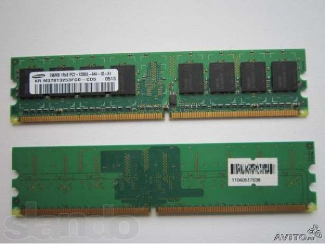 1Rx8 DDR2 256 MB PC2-4200U-444-10-A1Samsung в городе Саратов, фото 2, Саратовская область