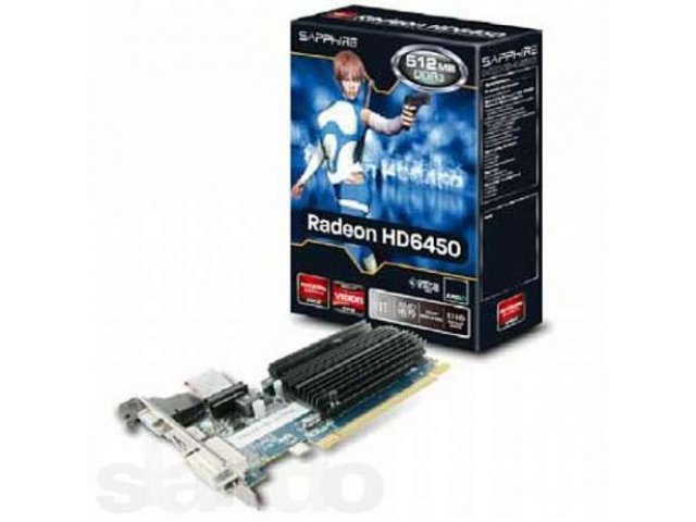 Видеокарта PCI-E Sapphire ATI Radeon HD 6450 в городе Сыктывкар, фото 1, стоимость: 1 500 руб.