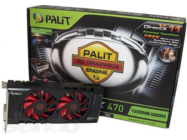 Видеокарта Palit GTX470 GDR5 320bit 1280Mb в городе Челябинск, фото 2, Челябинская область