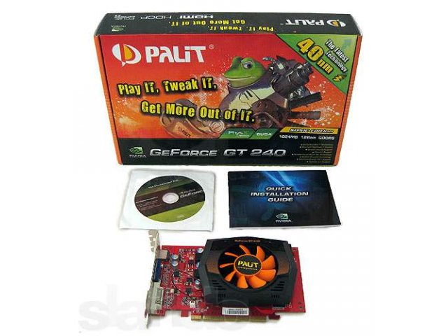 Видеокарта Palit GT240 Sonic Edition 1024Mb в городе Северодвинск, фото 1, стоимость: 1 100 руб.