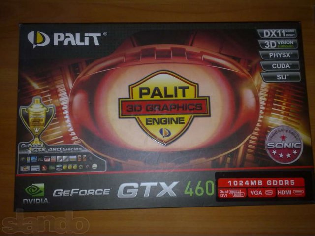 Nvidia GeForce GTX 460/1024 MB/gddr 5 в городе Казань, фото 2, Татарстан