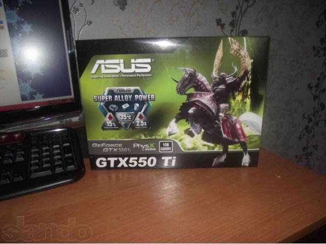 Видеокарта PCI-E Asus GeForce GTX 550 Ti 1024MB 192bit GDDR5 в городе Казань, фото 1, стоимость: 3 300 руб.