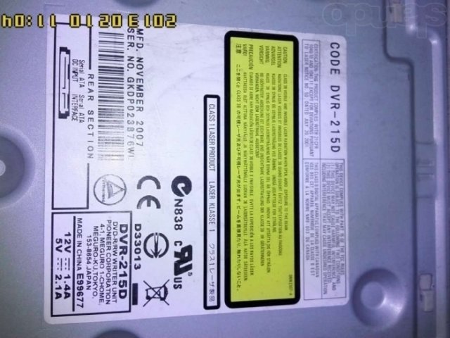 Оптический привод DVD-RW DVR-215D в городе Новокузнецк, фото 2, Кемеровская область