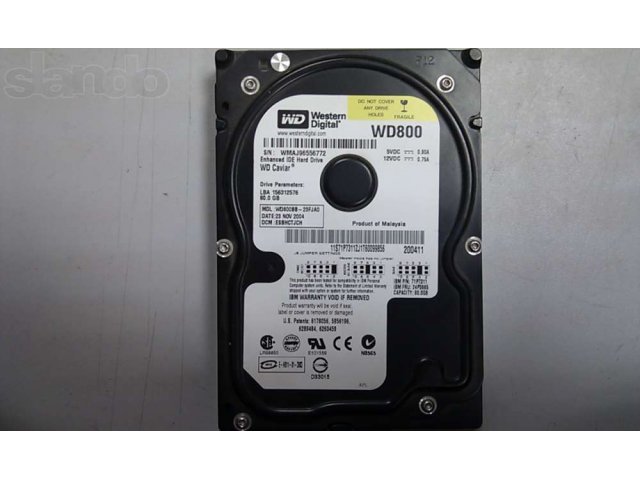 HDD IDE 80 Gb WD800 в городе Оренбург, фото 1, стоимость: 500 руб.