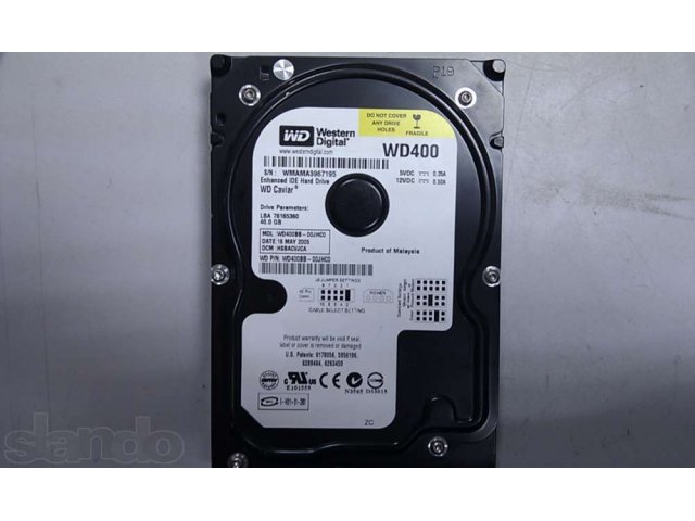 HDD IDE 40 Gb WD400, б\у в городе Оренбург, фото 1, стоимость: 300 руб.