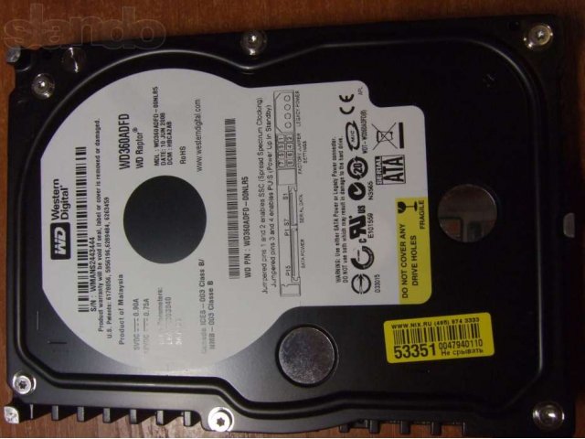 Жесткий диск 36 Gb Western Digital Raptor в городе Липецк, фото 1, Липецкая область