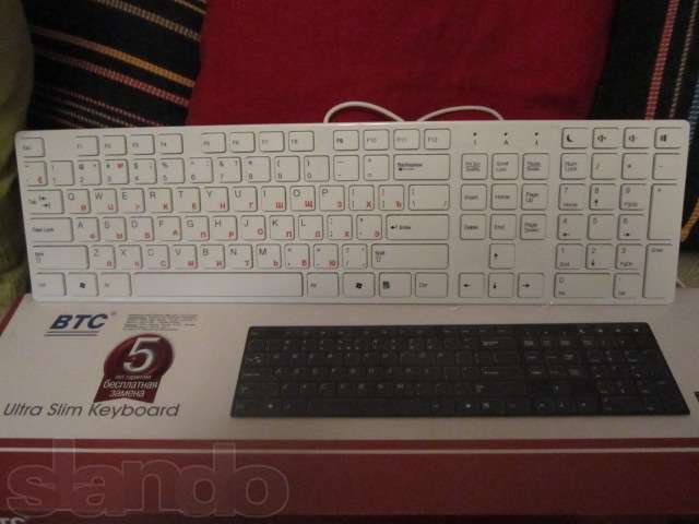 Клавиатура BTC Ultra Slim Keyboard Белая в городе Санкт-Петербург, фото 1, Ленинградская область