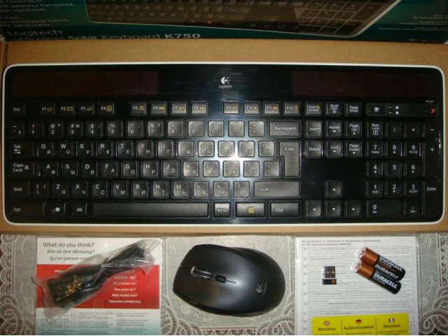 Logitech Wireless Bundle K750 и M705 новый в городе Санкт-Петербург, фото 1, Клавиатуры, мыши, игровые манипуляторы