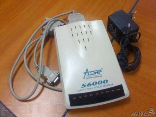 Dial-Up модем Acorp Внешний 56k fax modem в городе Липецк, фото 1, Сетевое оборудование