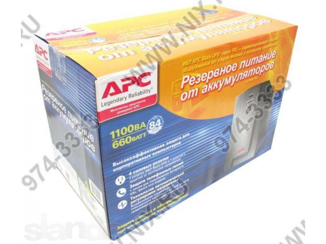 APC Back-UPS RS 1100VA. Продам. Отличное состояние. в городе Нижний Новгород, фото 2, Нижегородская область