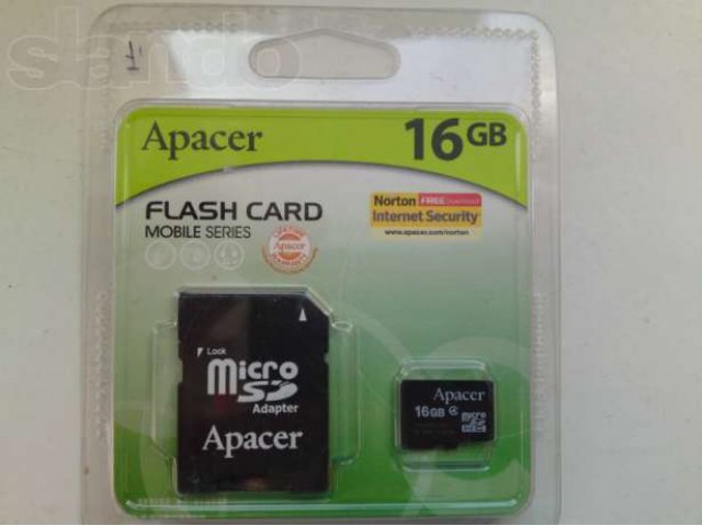 Карта памяти microSD Silicon power 16 gb 6 класс новая в упаковке в городе Москва, фото 1, Московская область