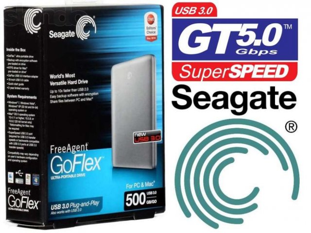 Новый 2.5 HDD USB 3.0 Seagate FreeAgent GoFlex 500 GB в городе Санкт-Петербург, фото 4, Переносные жёсткие диски