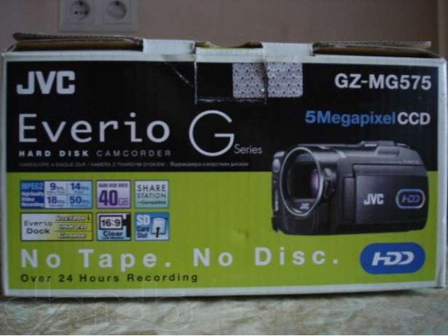 Продам видеокамеру JVC Everio ZG-MG575E (HDD-40Gb), японская сборка. в городе Новосибирск, фото 3, стоимость: 6 700 руб.