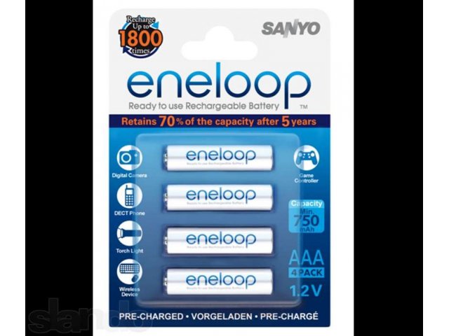 Аккумуляторы Sanyo Eneloop (AA и AAA) в городе Тольятти, фото 2, стоимость: 650 руб.