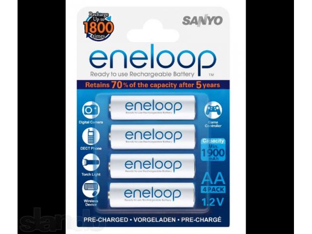 Аккумуляторы Sanyo Eneloop (AA и AAA) в городе Тольятти, фото 3, Зарядные устройства и аккумуляторы