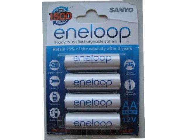 Аккумуляторы sanyo eneloop тип AA 2000 mAh в городе Уфа, фото 1, Зарядные устройства и аккумуляторы