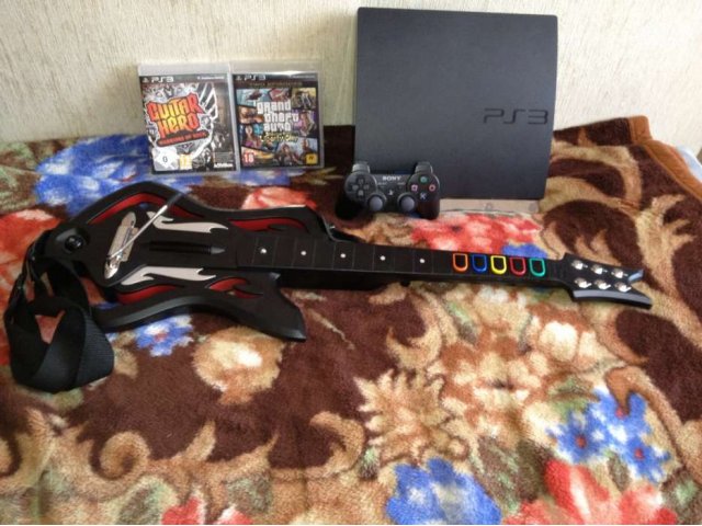 PlayStation 3 160Gb + Guitar Hero Warriors of Rock (PS3) в городе Кызыл, фото 1, стоимость: 14 000 руб.