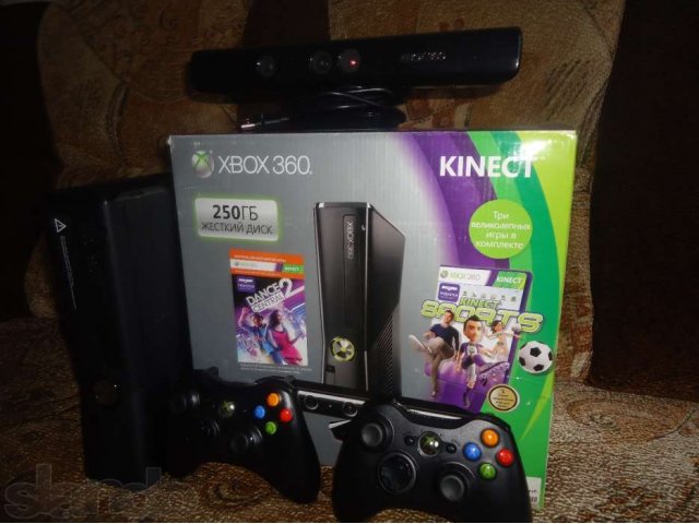 Xbox 360 Slim 250Gb + Kinect + Игры (Гарантия до 2014) в городе Омск, фото 3, Омская область