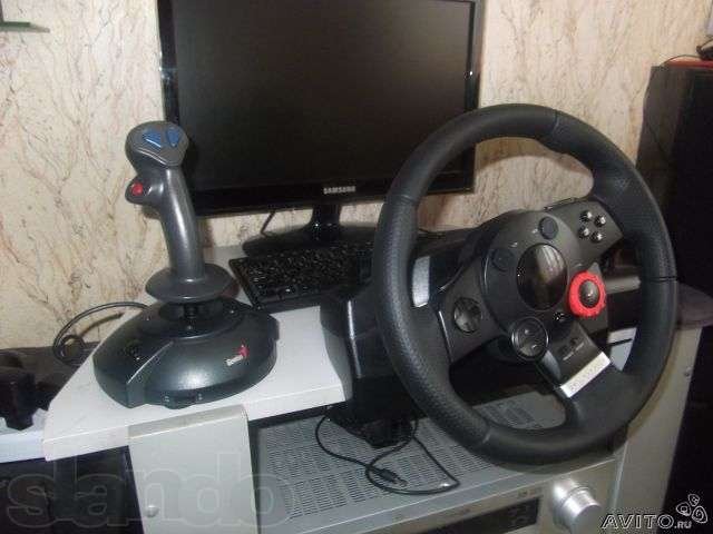 Руль Logitech Driving Force GT + джойстик Genius в городе Воронеж, фото 1, Аксессуары