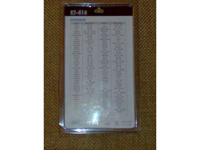 Продам универсальный пульт для кондиционеров KT-518 в городе Кемерово, фото 2, стоимость: 500 руб.