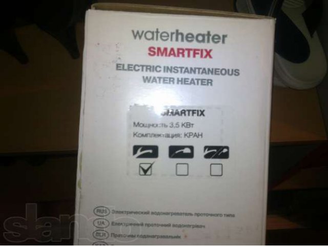 Новый проточный водогрей Electrolux smartfix 3.5 в городе Челябинск, фото 1, Водонагреватели