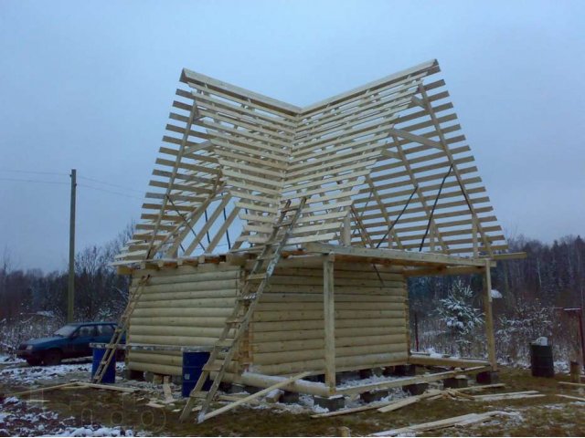 Выполняем работу по строительству срубов домов, бань и в городе Киржач, фото 3, Услуги по ремонту и строительству