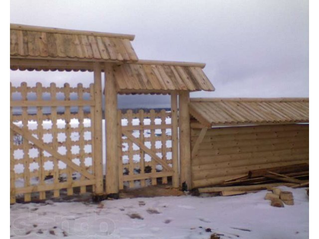 Рубленые ворота. заборы в городе Новокузнецк, фото 1, Прочие строительные услуги