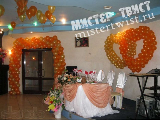 Украшение свадеб воздушными шарами г. Ангарск в городе Ангарск, фото 3, стоимость: 0 руб.
