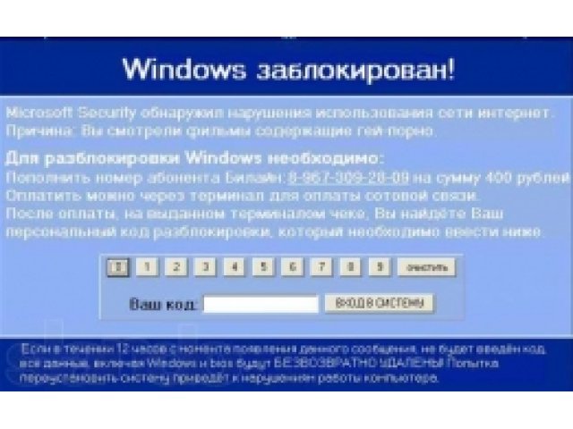 Удаление баннера, вируса, разблокировка компьютера в городе Новосибирск, фото 1, стоимость: 0 руб.